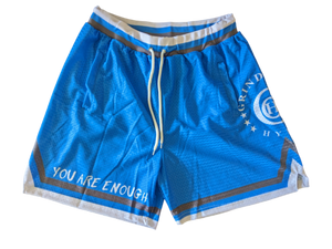 Blue You Are Enough Shorts