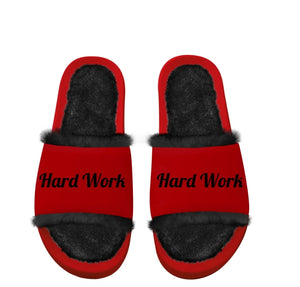 Red and Black Fur Slides